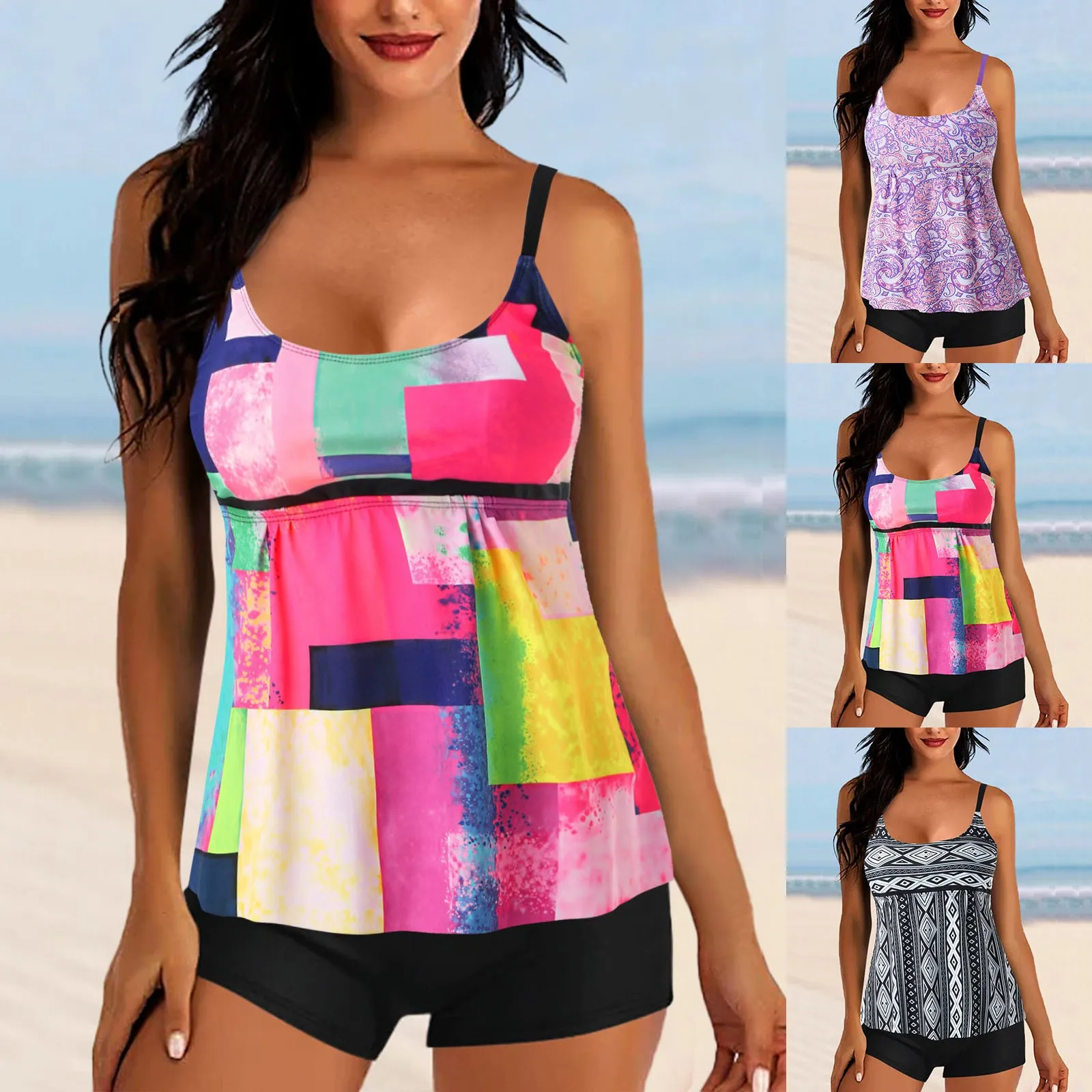 Women With Shorts Bathing Suits Print Strappy Sports swiming Solid Swimsuit Summer Beach Wear Swimming
Women With Shorts Bathing Suits Print Strappy Sports swiming Solid Swimsuit Summer Beach Wear Swimming