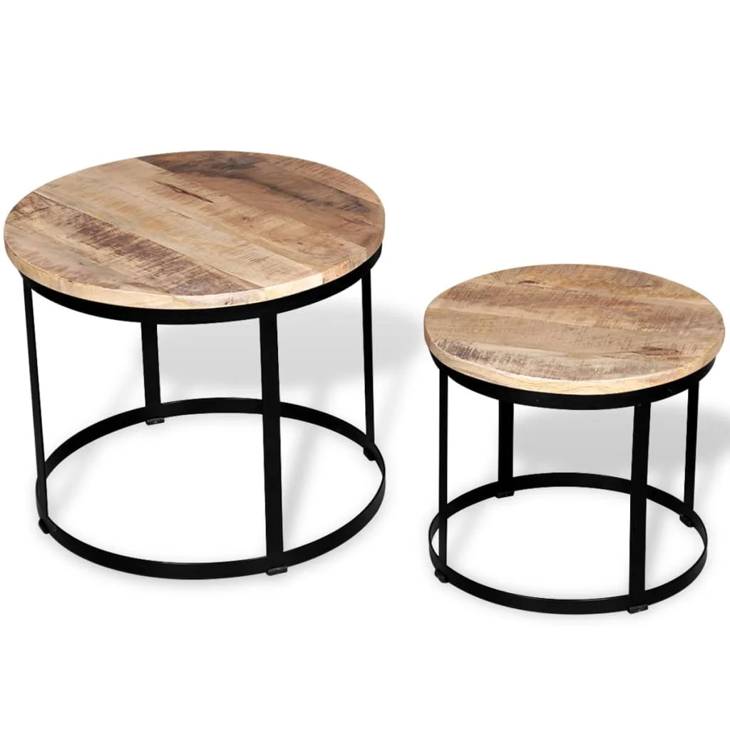 Coffee Tables Living Room Modern Coffe Table Home Decor Two Piece Set Rough Mango Wood Round 40 cm/50 cm
Coffee Tables Living Room Modern Coffe Table Home Decor Two Piece Set Rough Mango Wood Round 40 cm/50 cm