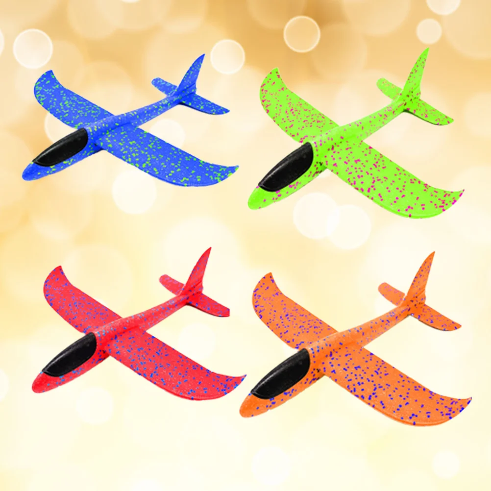 

4pcs Foams Airplane Model Glider Plane Toys Manual Throwing Whirly Flying Glider Planes Outdoor Gifts for Kids