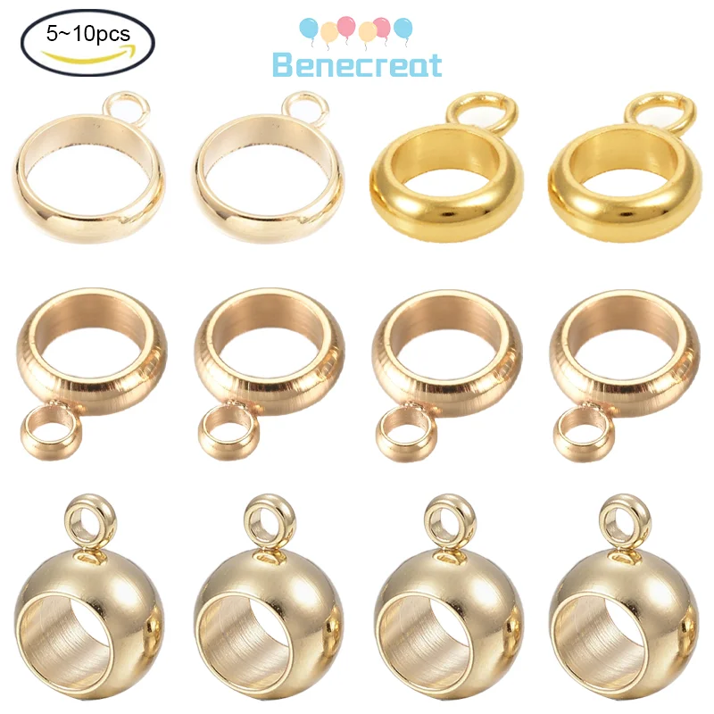 5-10PCS Stainless Steel Hanger Links Golden Pendant Bail Hanger Links Rondelle Bail Beads for Bracelets Necklaces Jewelry Making
5-10PCS Stainless Steel Hanger Links Golden Pendant Bail Hanger Links Rondelle Bail Beads for Bracelets Necklaces Jewelry Making