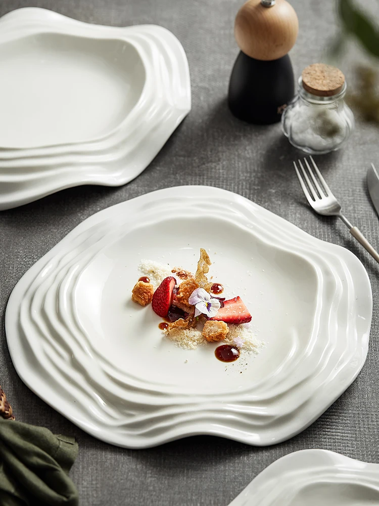 12 Inches Wave Mountain Dish White Ceramic Western Food Steak Pasta Plate Restaurant Tableware Fruit Salad Dessert Plate Shaped
12 Inches Wave Mountain Dish White Ceramic Western Food Steak Pasta Plate Restaurant Tableware Fruit Salad Dessert Plate Shaped