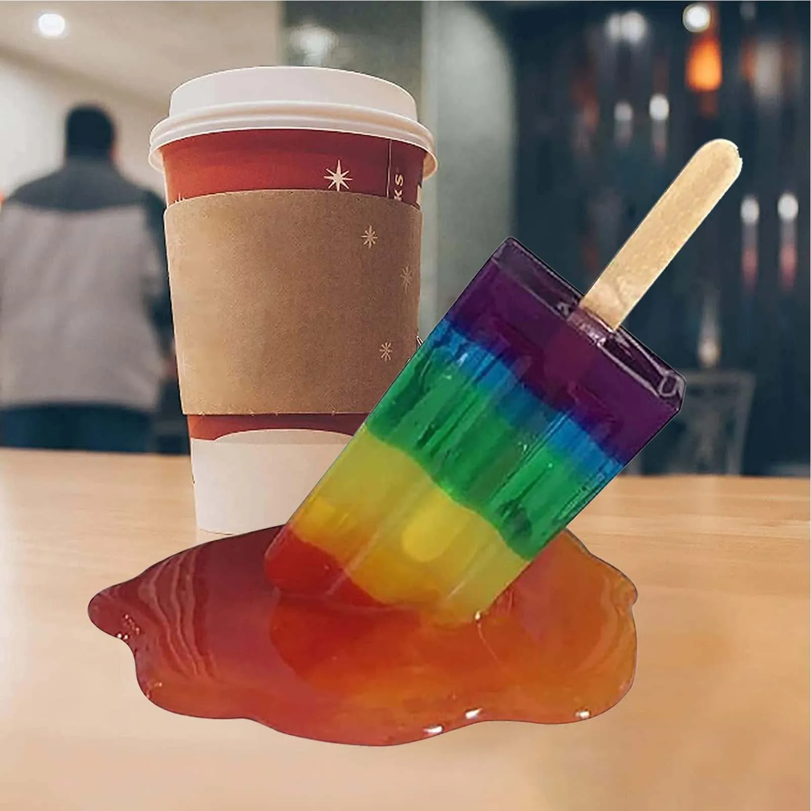 Creative Fake Melting Popsicle Sculpture Resin Ornaments Funny Cool Summer Lollipop Popsicle Crafts Home Decor for Tables Desks
Creative Fake Melting Popsicle Sculpture Resin Ornaments Funny Cool Summer Lollipop Popsicle Crafts Home Decor for Tables Desks