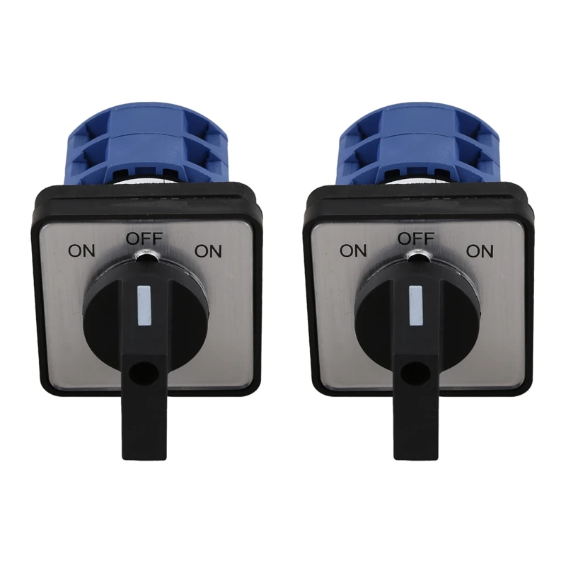 2X AC660V 25A 2-Pole 3-Position Momentary Plastic Rotary Changeover Switch Blue+Black
2X AC660V 25A 2-Pole 3-Position Momentary Plastic Rotary Changeover Switch Blue+Black