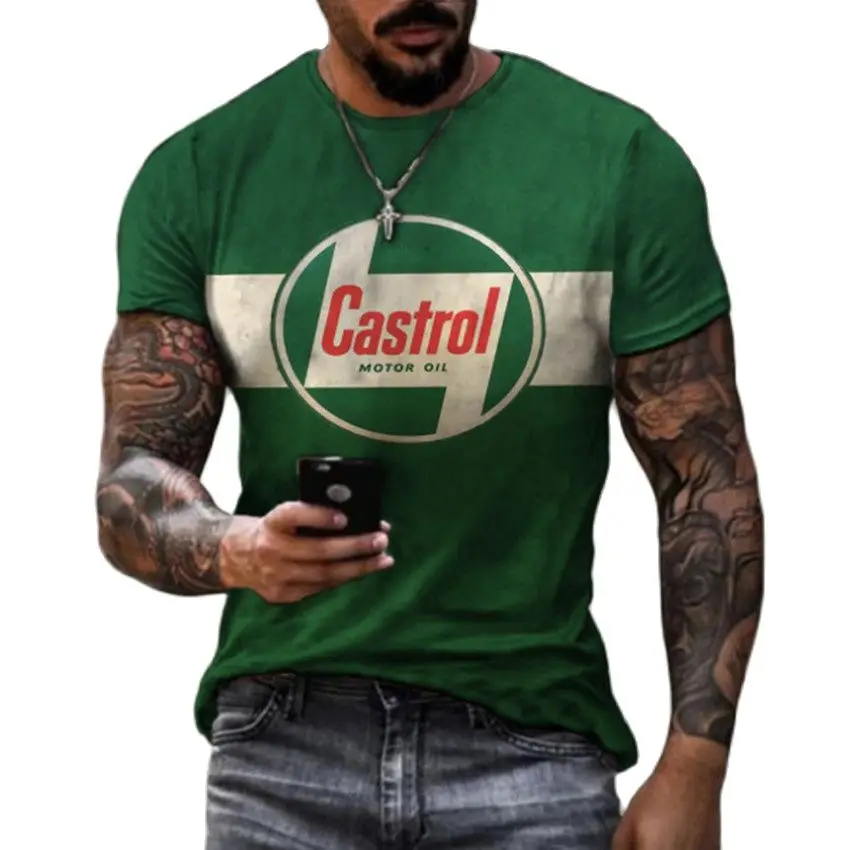Vantage Castrol Print Men's T-shirt Harajuku Casual Fashion Top High Street Hip Hop Short Sleeve Round Neck Pullover Oversized
Vantage Castrol Print Men's T-shirt Harajuku Casual Fashion Top High Street Hip Hop Short Sleeve Round Neck Pullover Oversized