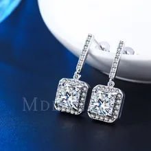 NEW earrings Europe Dark blue Crystals from Swarovskis Earring With Charm for Women Gift Fine jewelry