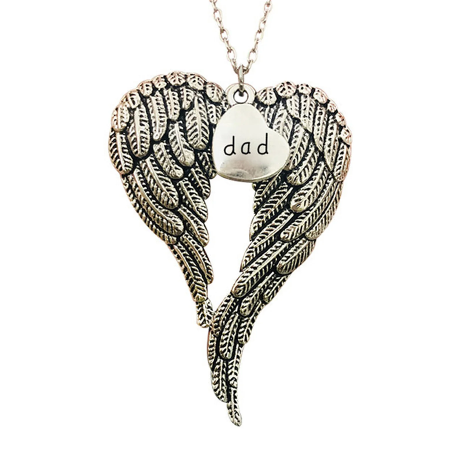Wings Memorial Ornament Christmas Heart Shape Pendant Alloy Necklace Xmas Gift
Wings Memorial Ornament Christmas Heart Shape Pendant Alloy Necklace Xmas Gift