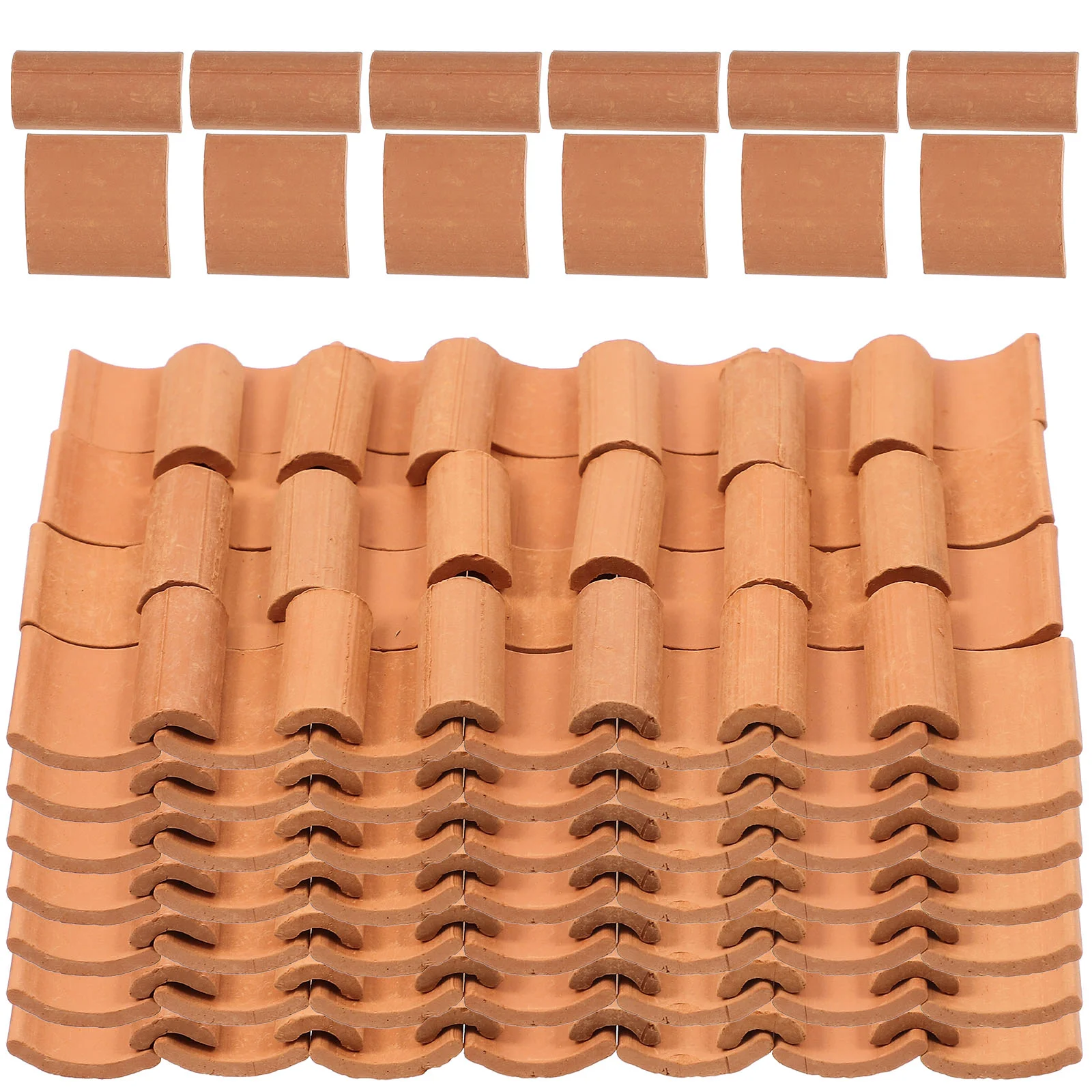 

120 Pcs Kids Tile Model Mini House Roof Tiles Simulated Models Props Lifelike Small Clay DIY Layout Decors Child