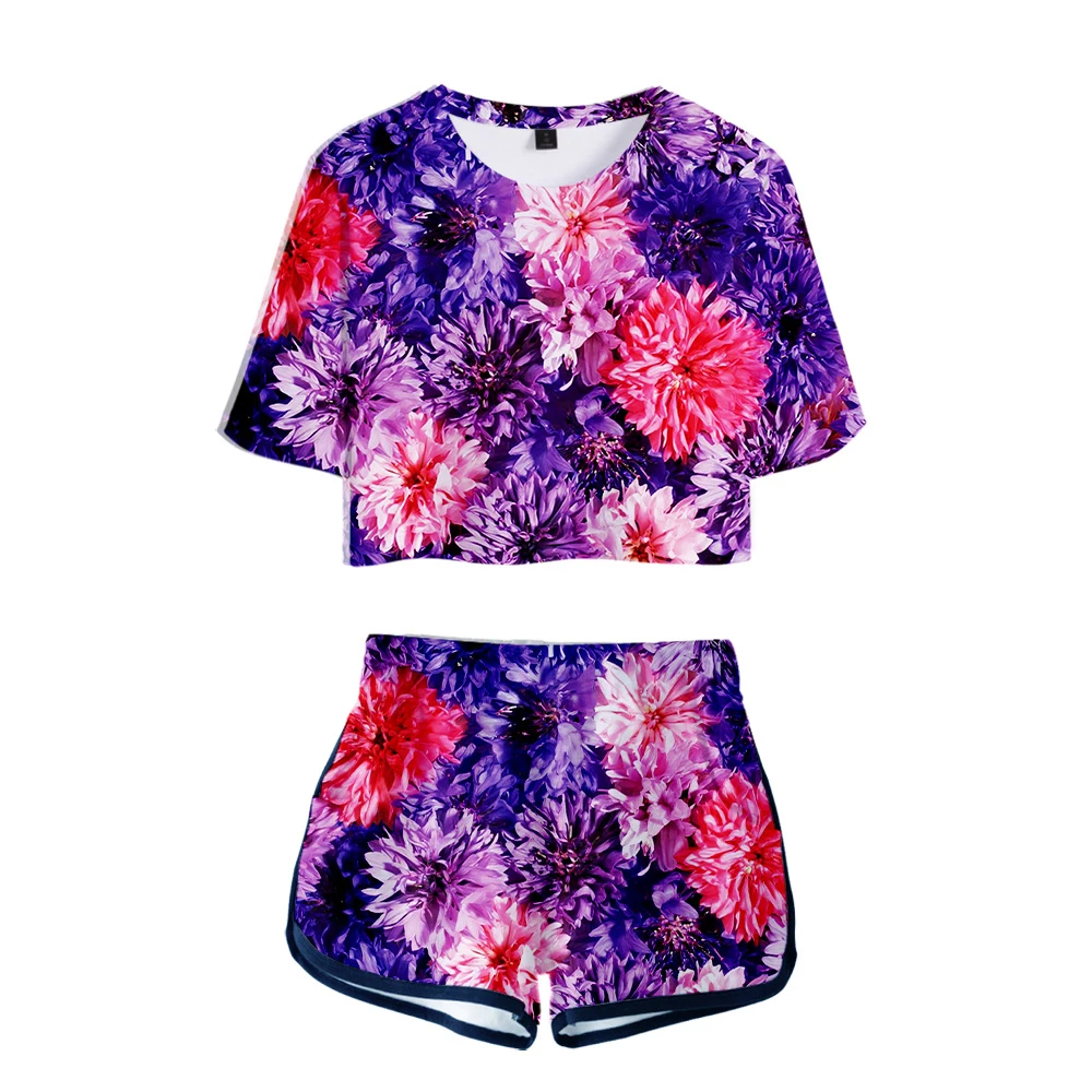 Classic Colorful Flowers Rose 3D Print Short Sleeve Cool Sexy Shorts+lovely T-shirts Dew navel Pretty Girl suits Two Piece Set
Classic Colorful Flowers Rose 3D Print Short Sleeve Cool Sexy Shorts+lovely T-shirts Dew navel Pretty Girl suits Two Piece Set