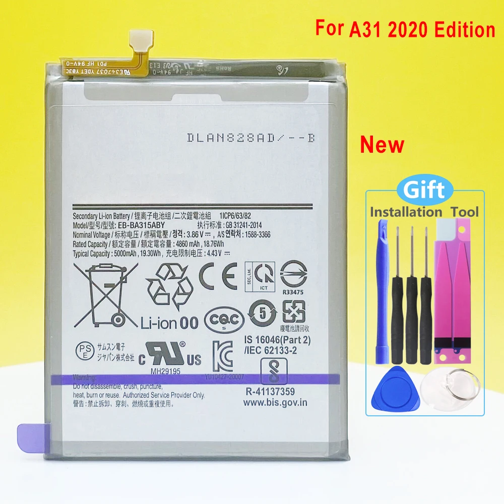 NEW Battery For Samsung Galaxy S10 S20 FE 5G S20+ S 20 Ultra A90 A80 A31 2020 Edition A10e A20S M11 Mobile Phone
NEW Battery For Samsung Galaxy S10 S20 FE 5G S20+ S 20 Ultra A90 A80 A31 2020 Edition A10e A20S M11 Mobile Phone