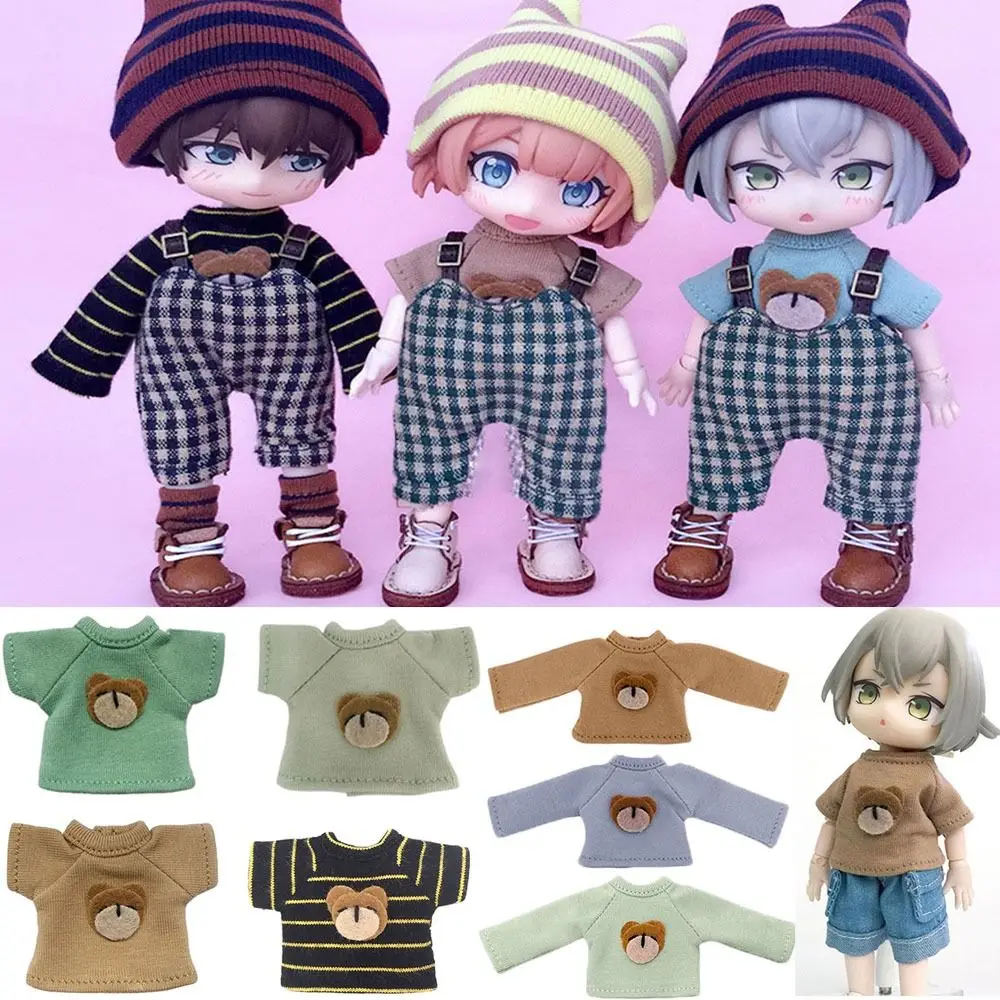 High Quality 1/12 OB11 Doll Stripe Cotton Clothes Tops 1/11 Doll Shirt DIY Doll Clothes Cartoon Bear T-shirt
High Quality 1/12 OB11 Doll Stripe Cotton Clothes Tops 1/11 Doll Shirt DIY Doll Clothes Cartoon Bear T-shirt