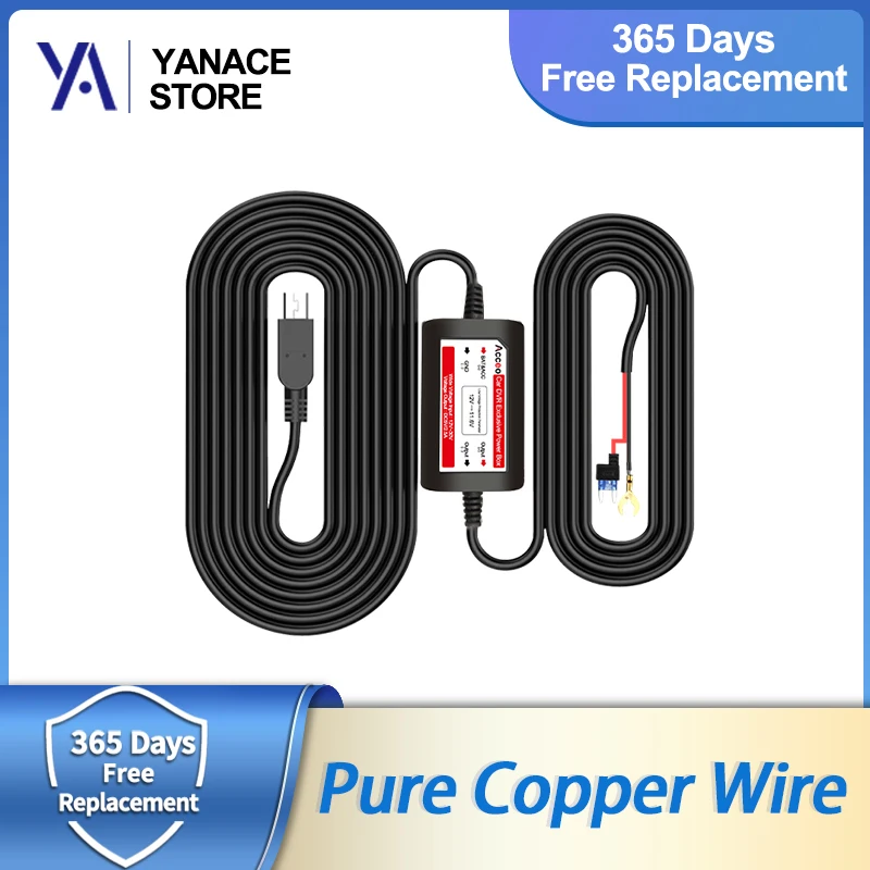 Yanace Mini Or Micro USB Hardwire Kit 3.5 Meters Car Charger For Dash Cam Reaview Mirror 24H Parking Monitoring
Yanace Mini Or Micro USB Hardwire Kit 3.5 Meters Car Charger For Dash Cam Reaview Mirror 24H Parking Monitoring