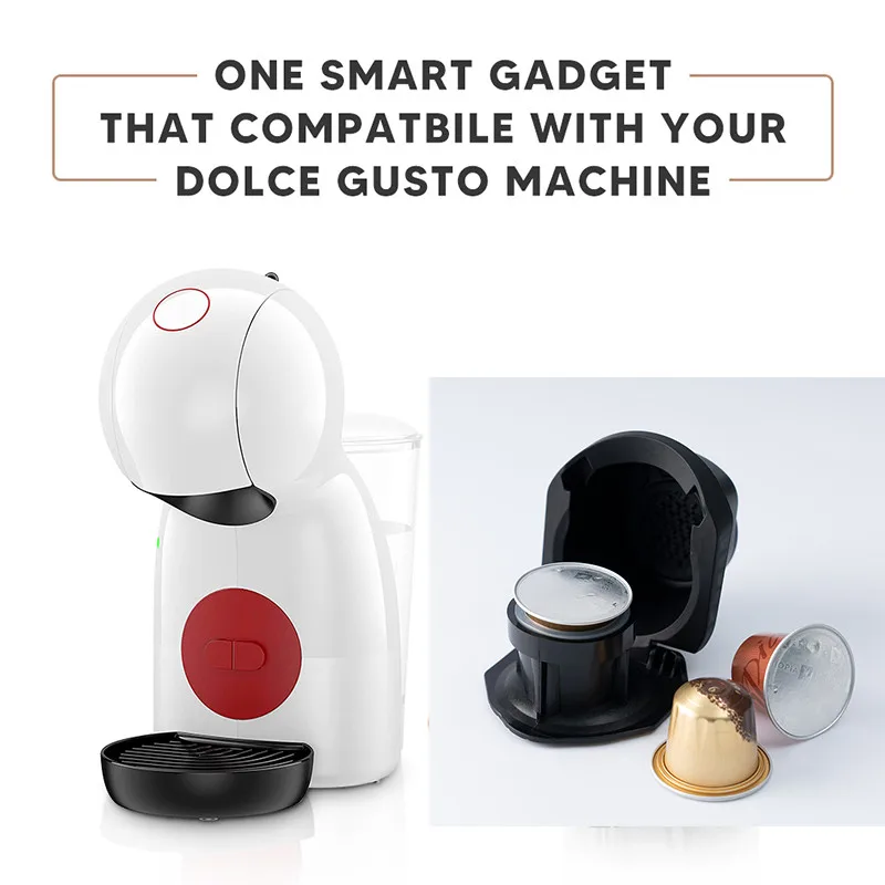 iCafilas Capsule Adapter For Nespresso Original Reusable Capsules Convert To A Holder Compatible With Dolce Gusto Crema Maker
iCafilas Capsule Adapter For Nespresso Original Reusable Capsules Convert To A Holder Compatible With Dolce Gusto Crema Maker