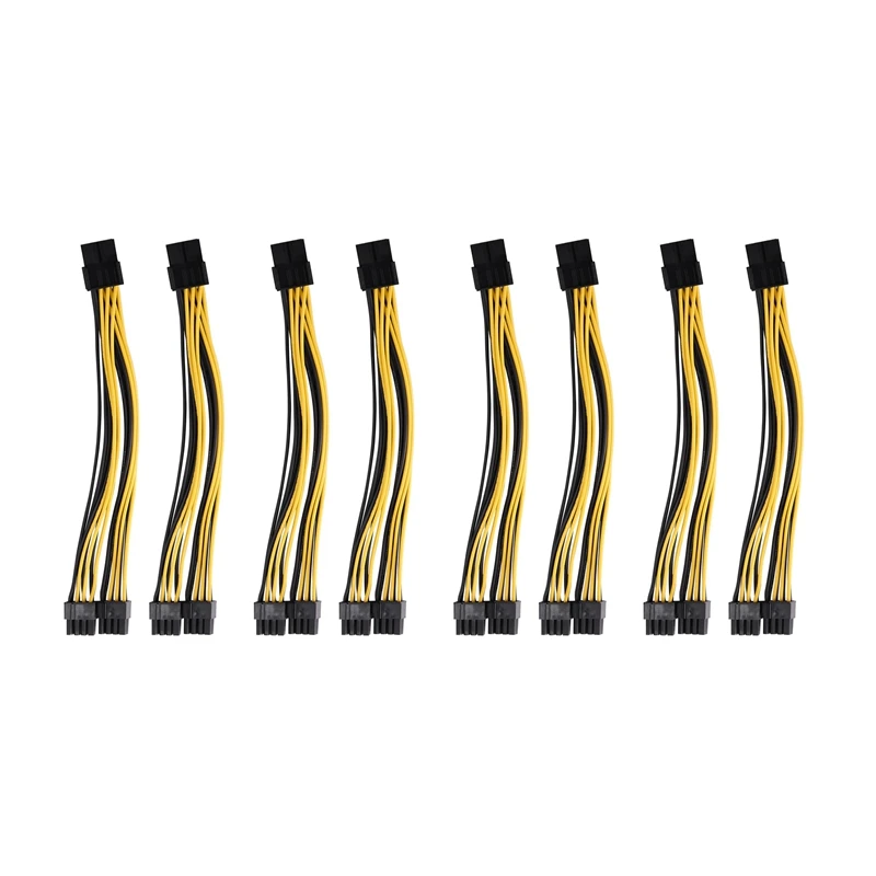 Pcie 8 Pin до 2X8 Pin (6 + 2) PCI Express, адаптер питания, кабель PCIE Y-Splitter, Удлинительный кабель 8 дюймов (8 шт.) 
Pcie 8 Pin до 2X8 Pin (6 + 2) PCI Express, адаптер питания, кабель PCIE Y-Splitter, Удлинительный кабель 8 дюймов (8 шт.)
