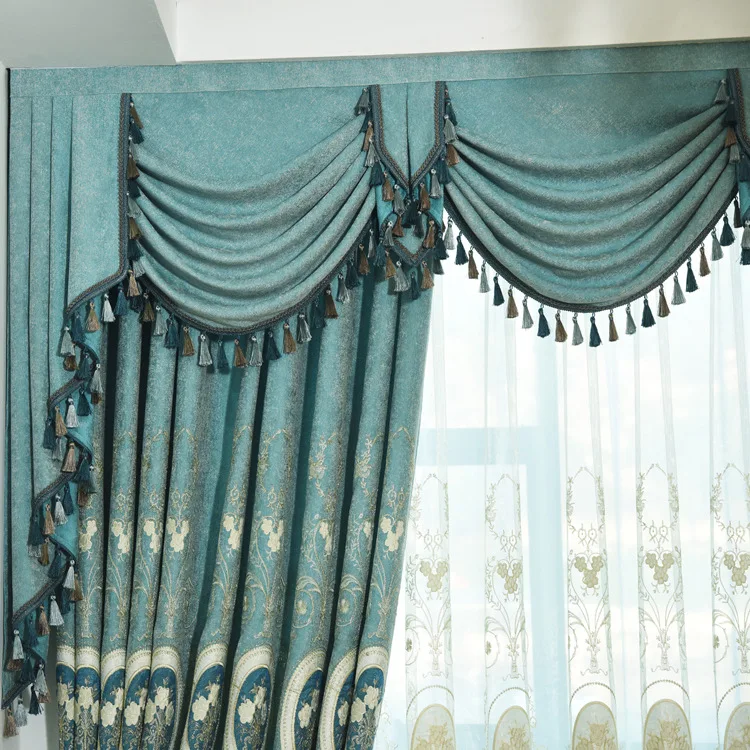 European-style Luxury High-end Chenille Embroidery Shading Elegant Luxury and Exquisite Curtains for Living Room Dining Bedroom 
European-style Luxury High-end Chenille Embroidery Shading Elegant Luxury and Exquisite Curtains for Living Room Dining Bedroom