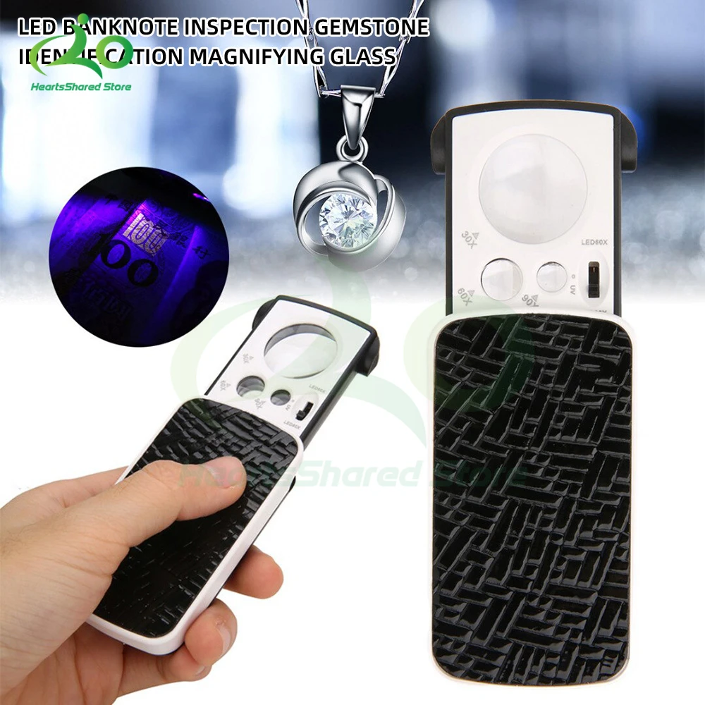 30X 60X 90X Pockets Magnifying Magnifier Jeweler Eye Glass Loupe Loop with LED Light 8.5*4.5*2CM
30X 60X 90X Pockets Magnifying Magnifier Jeweler Eye Glass Loupe Loop with LED Light 8.5*4.5*2CM