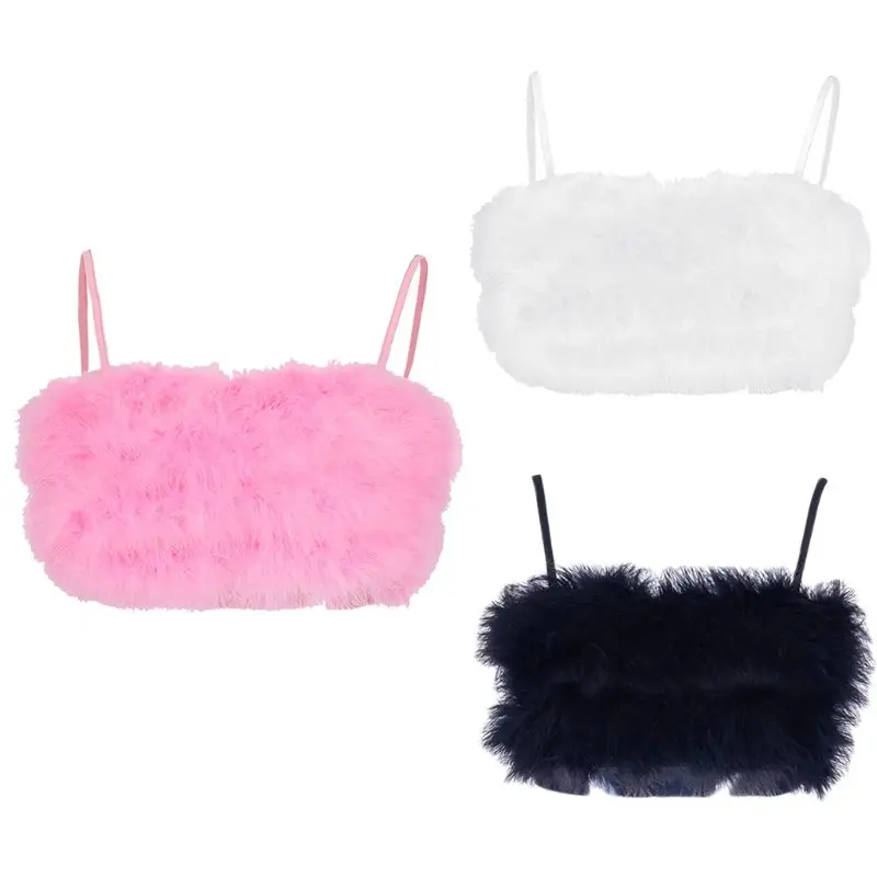 Womens Sexy Feather Crop Top Sleeveless Solid Color Mini Camisole Fluffy Plush Night Party Clubwear BraletteVest Y2k Tops
Womens Sexy Feather Crop Top Sleeveless Solid Color Mini Camisole Fluffy Plush Night Party Clubwear BraletteVest Y2k Tops