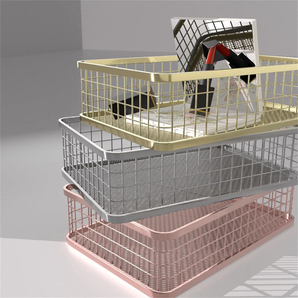 Iron Home Storage Basket Cosmetic Storage Box Desktop Sundries Storage Basket Snack Storage Basket Makeup Organizer
Iron Home Storage Basket Cosmetic Storage Box Desktop Sundries Storage Basket Snack Storage Basket Makeup Organizer