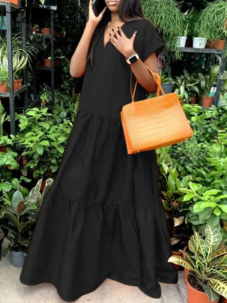 Модные свободные платья-Макси Celmia, сексуальные однотонные длинные платья с V-образным вырезом, праздничный пляжный многослойный сарафан с к...
Модные свободные платья-Макси Celmia, сексуальные однотонные длинные платья с V-образным вырезом, праздничный пляжный многослойный сарафан с к...