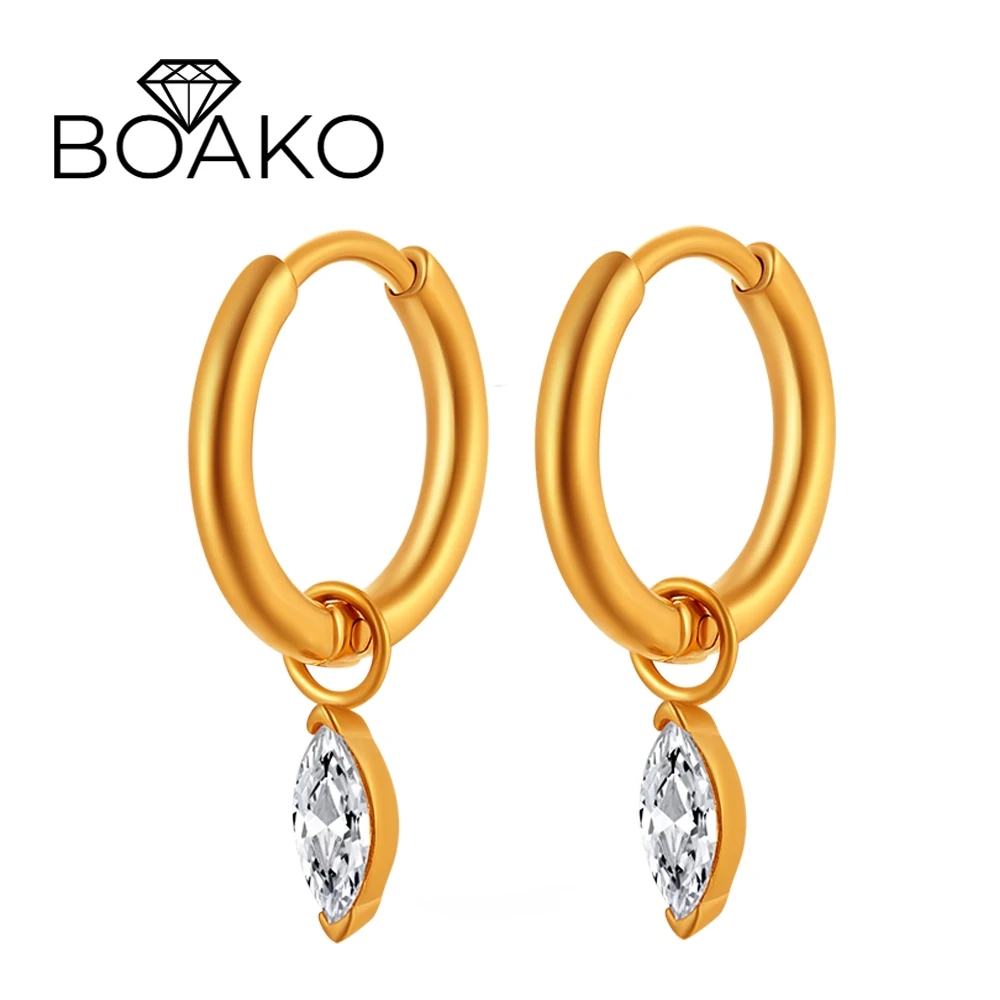 BOAKO 2023 Modern Vintage Waterproof Pendant Earring 316L Stainless Steel Chic Horse Eye Drop Earring For Women Fashion Jewelry
BOAKO 2023 Modern Vintage Waterproof Pendant Earring 316L Stainless Steel Chic Horse Eye Drop Earring For Women Fashion Jewelry