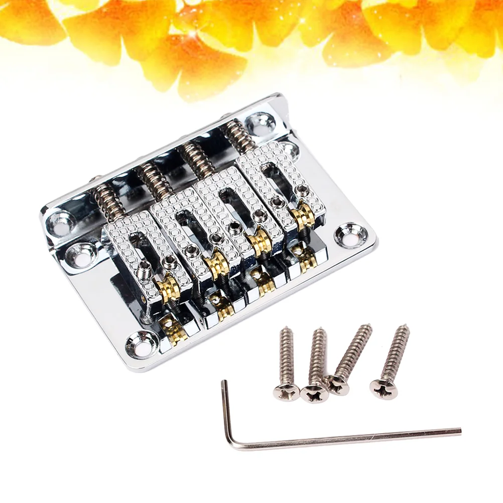 GA901 Metal 4 String Bass Bridge Vintage Style Bridge for Guitar with 4 Screws and Bridge and Wrench (Silver)
GA901 Metal 4 String Bass Bridge Vintage Style Bridge for Guitar with 4 Screws and Bridge and Wrench (Silver)