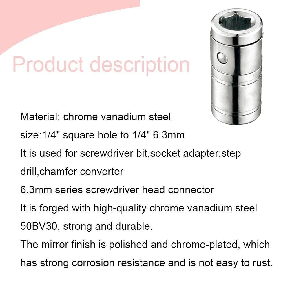 4pcs Socket Adapter 1/4\\\\\\\" Square Drive To 1/4\\\\\\\" Hex Socket Bits Converter Screwdriver Bit Adapter Set Hand Tools
4pcs Socket Adapter 1/4\\\\\\\" Square Drive To 1/4\\\\\\\" Hex Socket Bits Converter Screwdriver Bit Adapter Set Hand Tools
