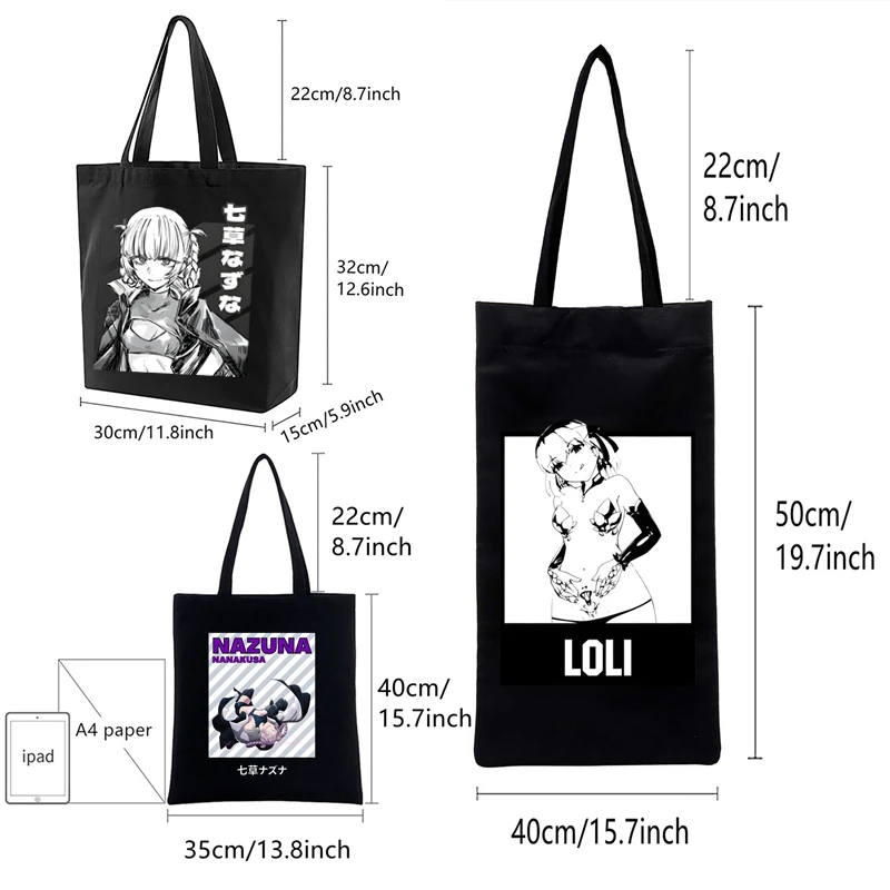 Call of The Night Yofukashi No Uta Shopping Canvas Bag Harajuku Nazuna Nanakusa Japan Anime Shopper Shoulder Bags
Call of The Night Yofukashi No Uta Shopping Canvas Bag Harajuku Nazuna Nanakusa Japan Anime Shopper Shoulder Bags