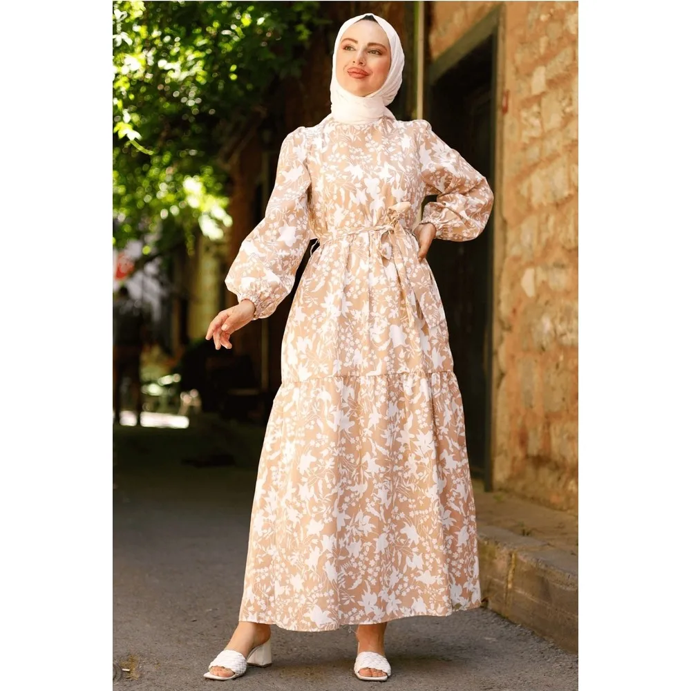 Dorlie Narcissus Flower Pattern Kemerli Dress-Mink
Dorlie Narcissus Flower Pattern Kemerli Dress-Mink