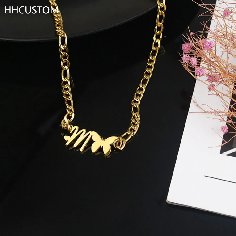 HHCUSTOM Custom Butterfly ожерелья с буквой индивидуальная кубинская цепь из нержавеющей стали кулон "инициалы" чокер для женщин ювелирные изделия
HHCUSTOM Custom Butterfly ожерелья с буквой индивидуальная кубинская цепь из нержавеющей стали кулон "инициалы" чокер для женщин ювелирные изделия
