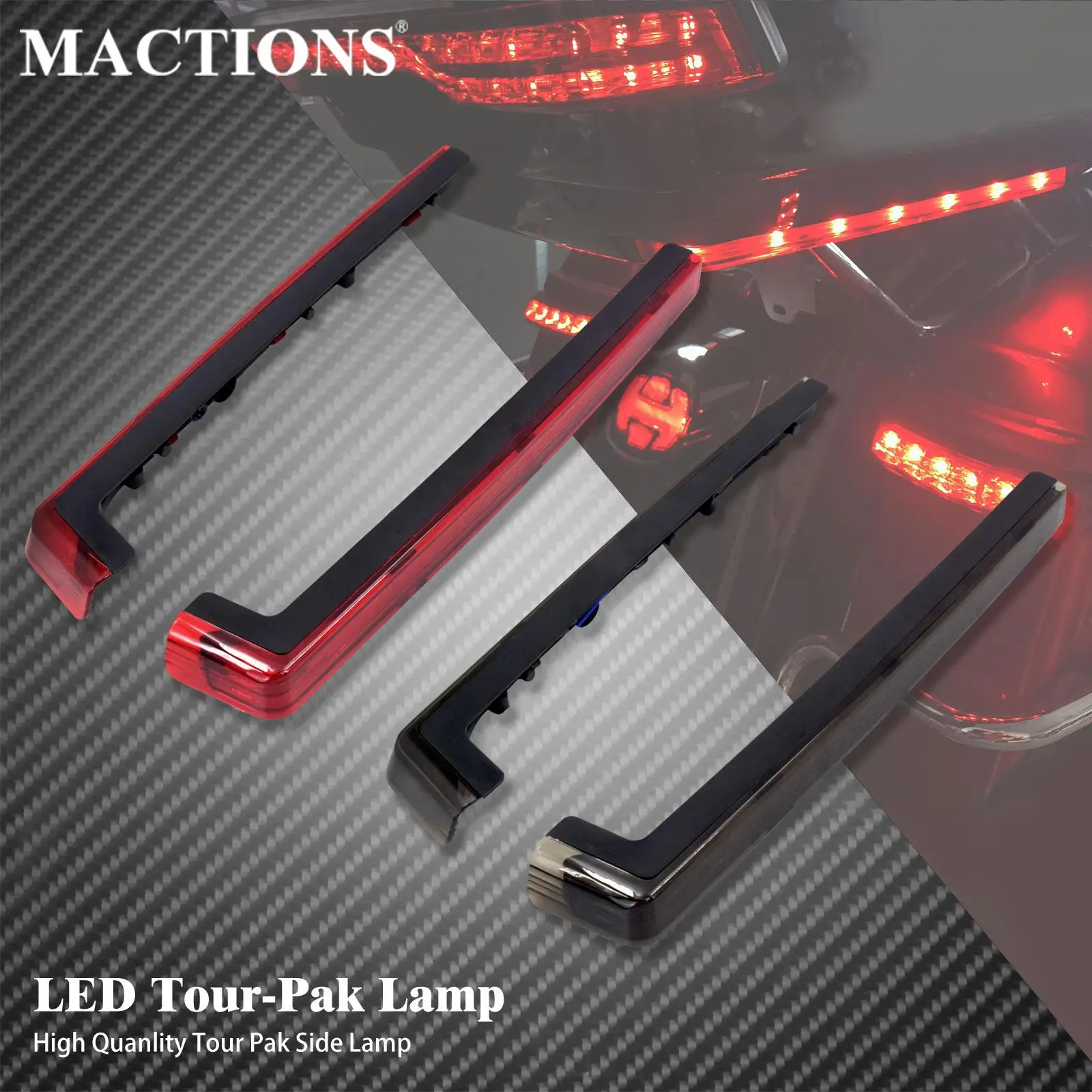 Motorcycle Red/Smoke LED Tour Pak Pack Accent Side Panel Light For Harley Touring FLHR FLHX Road King Street Road Glide 2006-Up
Motorcycle Red/Smoke LED Tour Pak Pack Accent Side Panel Light For Harley Touring FLHR FLHX Road King Street Road Glide 2006-Up