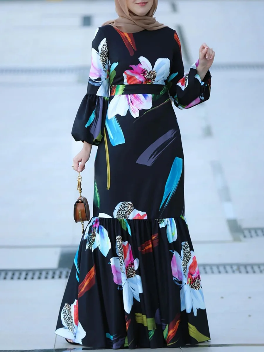 Eid Women Muslim Abaya Dress Mermaid Abaya Fashion Lantern Sleeve Ethnic Print Middle East Malaysia Cardigan Robe Islamic Kaftan
Eid Women Muslim Abaya Dress Mermaid Abaya Fashion Lantern Sleeve Ethnic Print Middle East Malaysia Cardigan Robe Islamic Kaftan