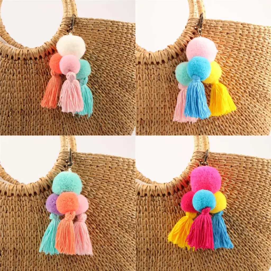 Women New Hot Sale DelicateTrend Color Bohemia Tassel Fur Ball Keychain Fashion Car Key Ring K5009
Women New Hot Sale DelicateTrend Color Bohemia Tassel Fur Ball Keychain Fashion Car Key Ring K5009