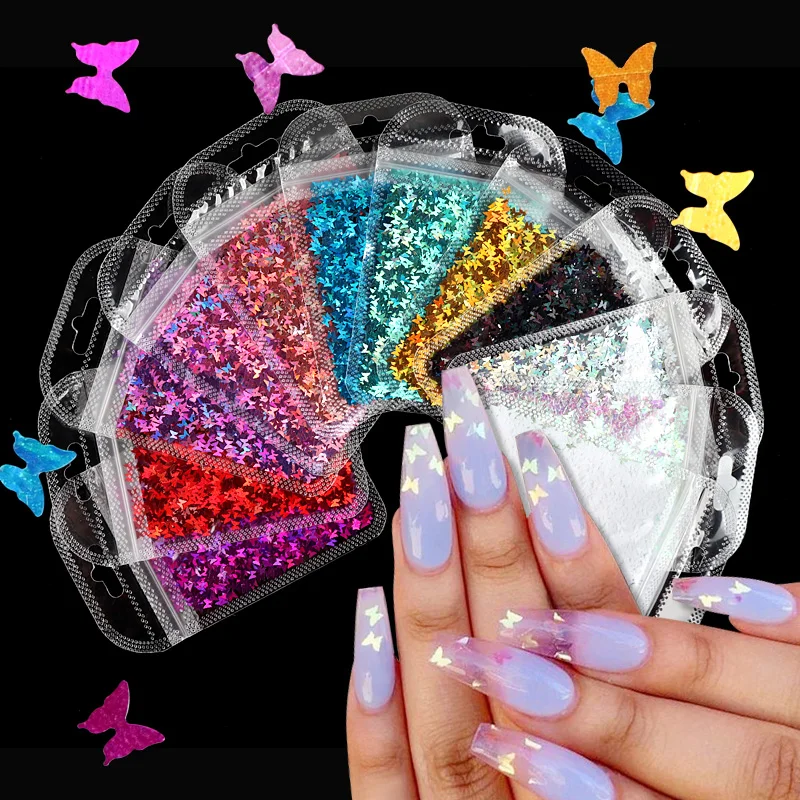 12 пакетов голографические блески бабочки шармы для ногтей сверкающие золотые серебряные блестки Весна Лето Аксессуары для дизайна ногтей ...
12 пакетов голографические блески бабочки шармы для ногтей сверкающие золотые серебряные блестки Весна Лето Аксессуары для дизайна ногтей ...