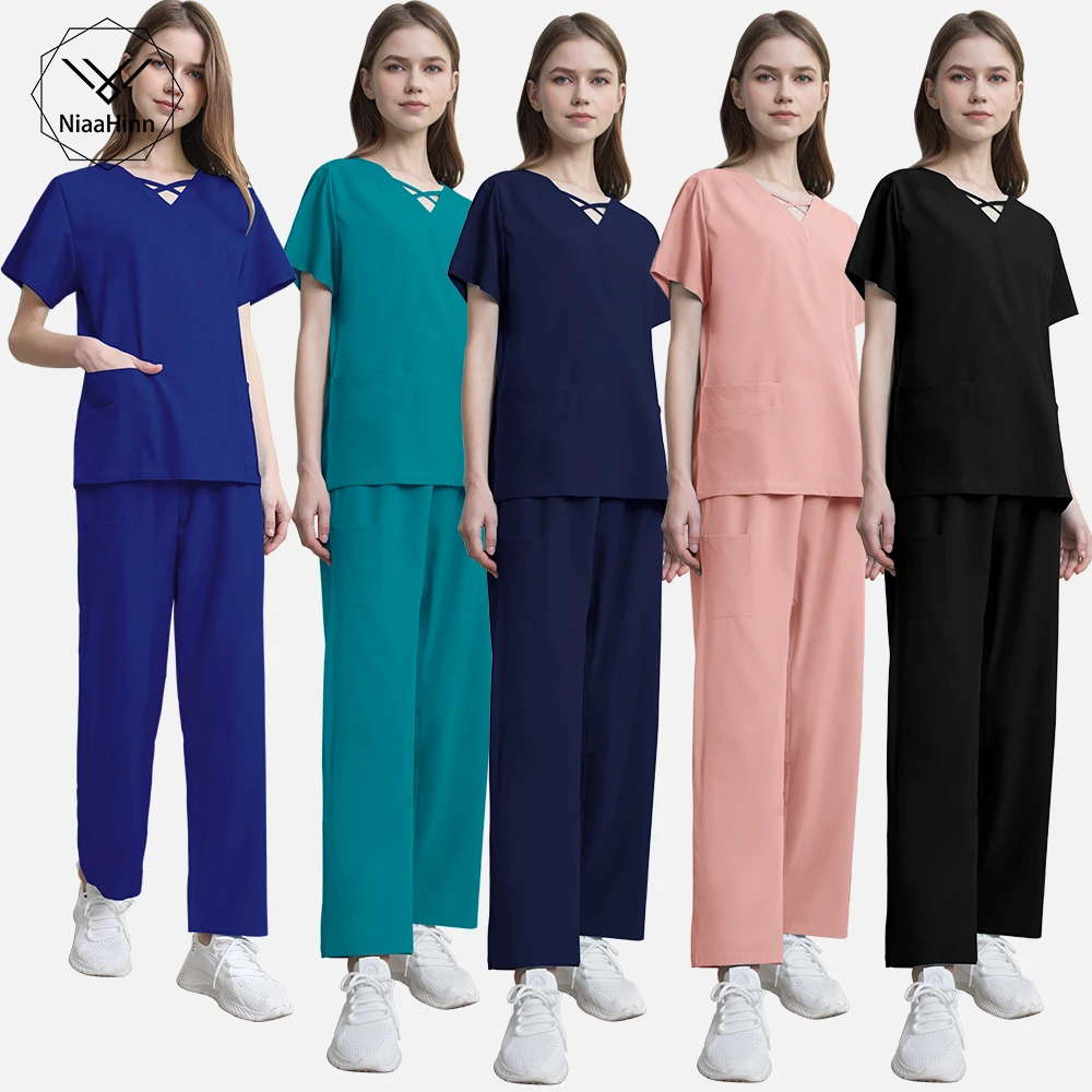 Lab Multi-color Solid Color Uniform Beauty Salon Nursing Clothes Clinic Doctor Suit Hospital Dentist Tooth Examination Scrub Set
Lab Multi-color Solid Color Uniform Beauty Salon Nursing Clothes Clinic Doctor Suit Hospital Dentist Tooth Examination Scrub Set