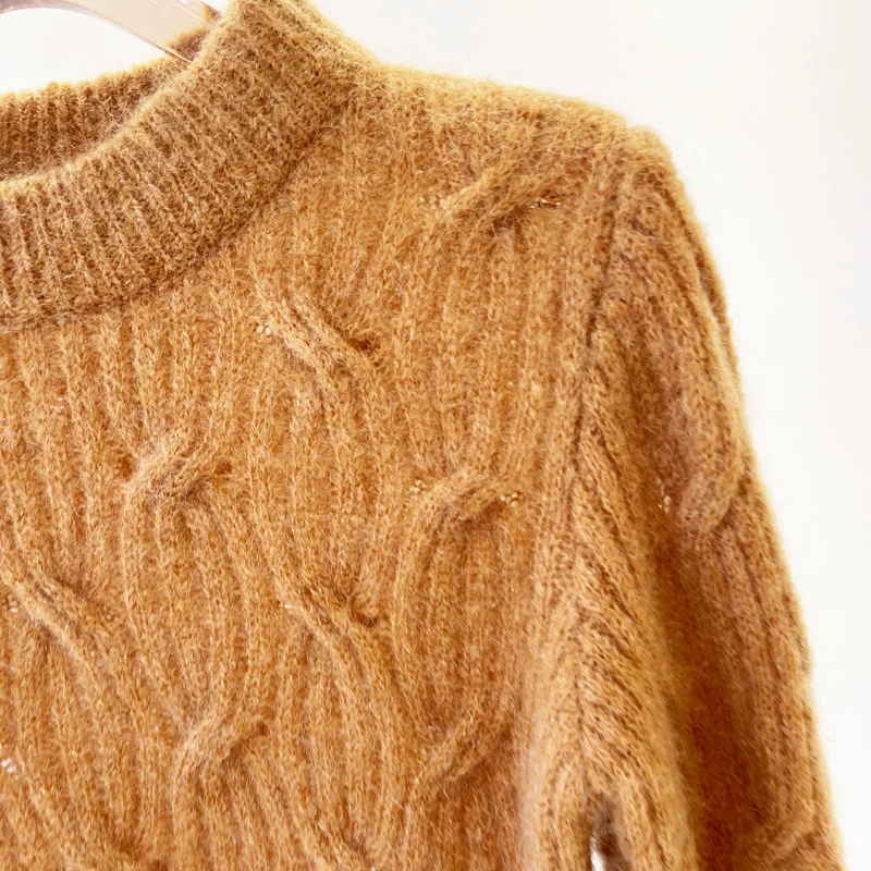 2021 Autumn and Winter New Women Sweater Mohair Blended Hollow Out Long Sleeve Knitted Pullover
2021 Autumn and Winter New Women Sweater Mohair Blended Hollow Out Long Sleeve Knitted Pullover