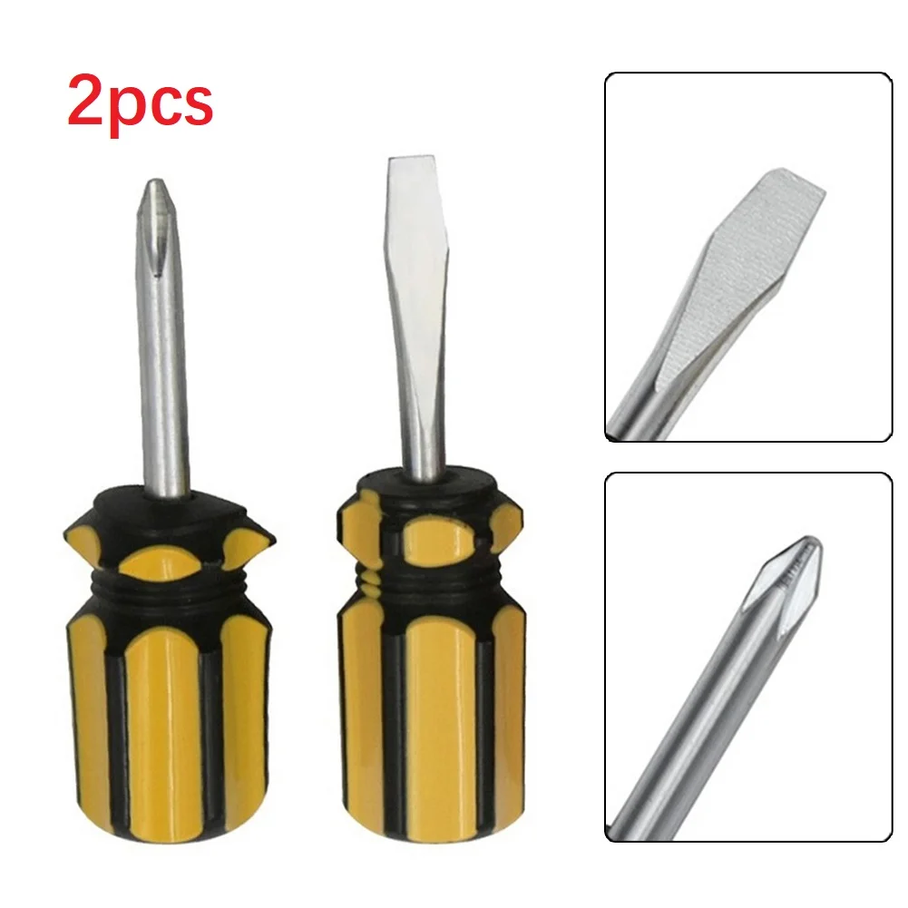 2pcs Handle Stubby Screwdriver Set Shank Diameter 6mm Flat Head And Slotted Screwdrivers For Repair Appliances Furniture
2pcs Handle Stubby Screwdriver Set Shank Diameter 6mm Flat Head And Slotted Screwdrivers For Repair Appliances Furniture