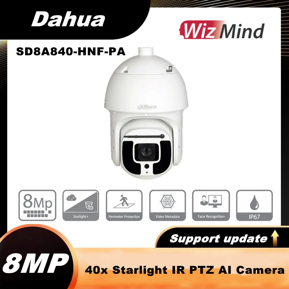 Dahua 8MP 40x Starlight IR 500M PTZ AI Network Camera SD8A840-HNF-PA Auto-tracking Smart wiper Face detection Hi-PoE IP Video
Dahua 8MP 40x Starlight IR 500M PTZ AI Network Camera SD8A840-HNF-PA Auto-tracking Smart wiper Face detection Hi-PoE IP Video