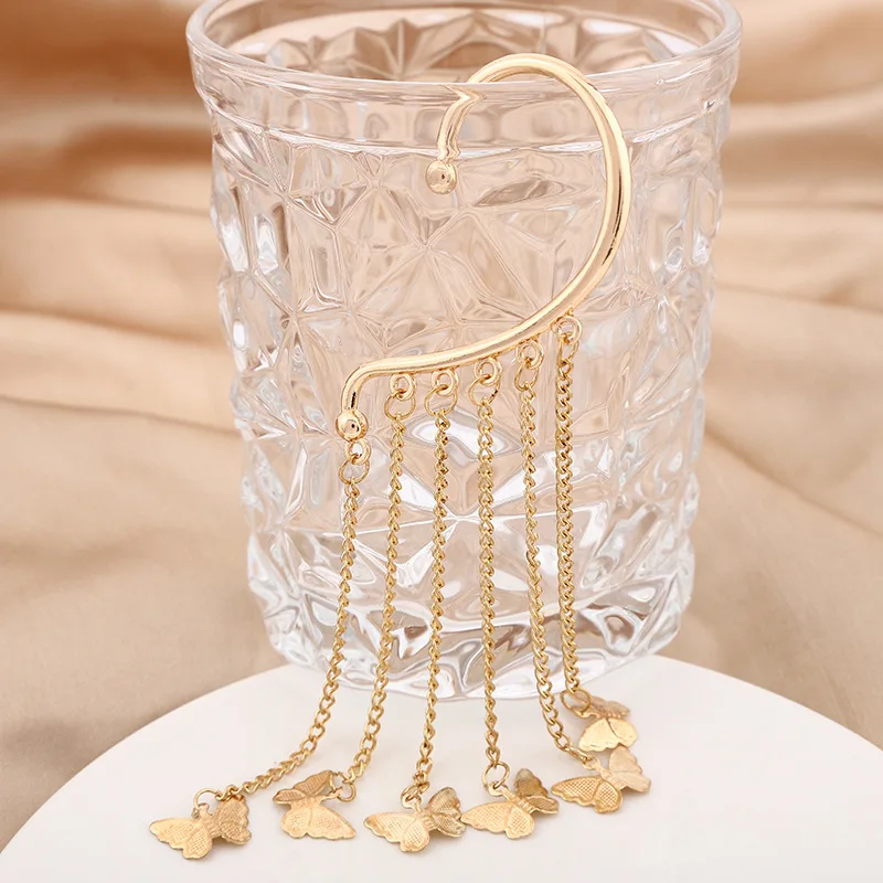 Punk 2022 Fashion New Earrings Temperament Simple Handmade Butterfly Net Red Tassel Chain Double Ladies Ear Clips
Punk 2022 Fashion New Earrings Temperament Simple Handmade Butterfly Net Red Tassel Chain Double Ladies Ear Clips
