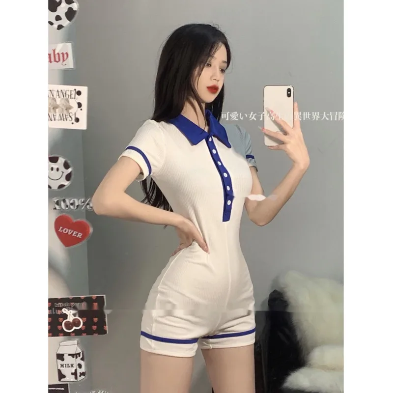 2022 Fashion Casual Japanese Sailor Gymnastics Siamese Shorts Knit Tie Uniform Slim Fit Blue Shirt Collar Cosplay Costume S7
2022 Fashion Casual Japanese Sailor Gymnastics Siamese Shorts Knit Tie Uniform Slim Fit Blue Shirt Collar Cosplay Costume S7