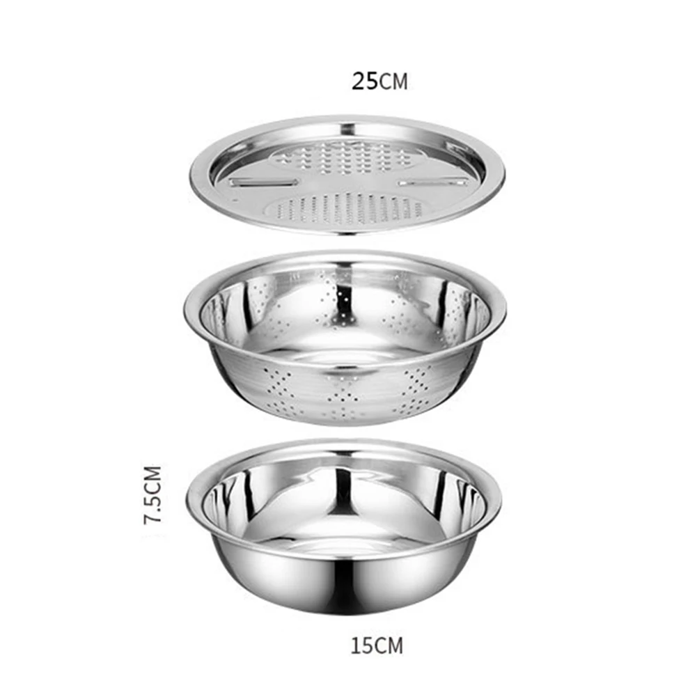 Multifunctional Stainless Steel Basin Fine Colander Basin and Fillet Peeler Space saving Stackable Design
Multifunctional Stainless Steel Basin Fine Colander Basin and Fillet Peeler Space saving Stackable Design