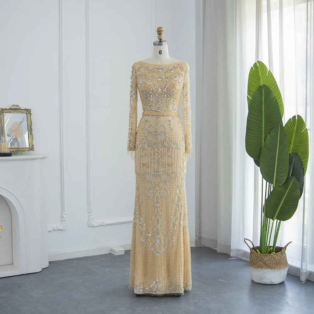 Sharon Said Luxury Beading Tassel Dubai Evening Dresses Muslim Women Long Sleeves Prom Formal Gowns for Wedding Party 2022 SS408
Sharon Said Luxury Beading Tassel Dubai Evening Dresses Muslim Women Long Sleeves Prom Formal Gowns for Wedding Party 2022 SS408