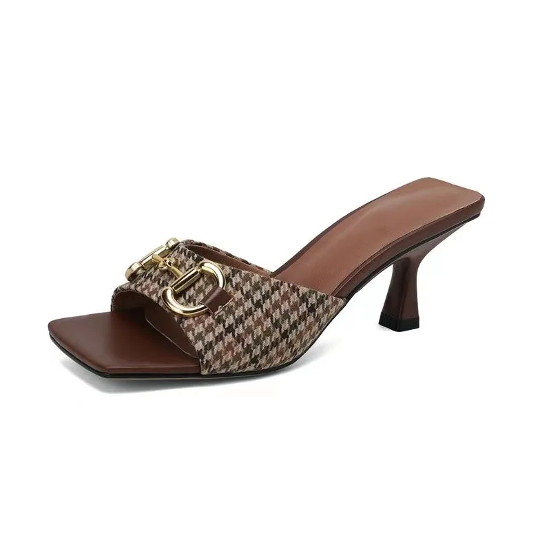 New Summer Women Slides Sandals Square Toe Ladies Heel Mules Sexy High Heels Sandal Slippers Female Fashion Woman Shoes
New Summer Women Slides Sandals Square Toe Ladies Heel Mules Sexy High Heels Sandal Slippers Female Fashion Woman Shoes