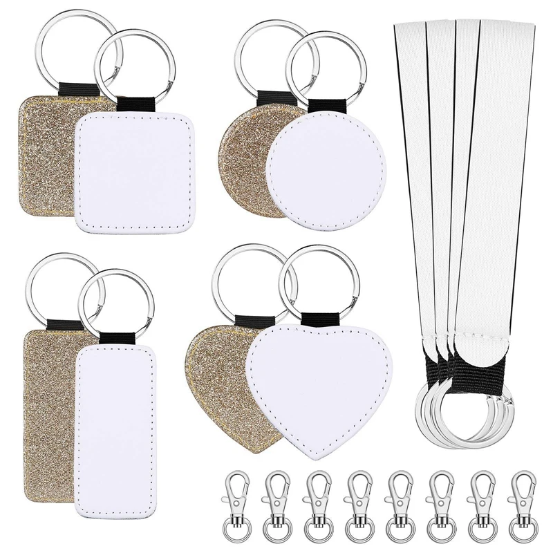 20 Pcs Sublimation Blanks Keychains Kits Blank Sublimation Wristlet Lanyard Swivel Snap Hooks For DIY Tags Gifts
20 Pcs Sublimation Blanks Keychains Kits Blank Sublimation Wristlet Lanyard Swivel Snap Hooks For DIY Tags Gifts