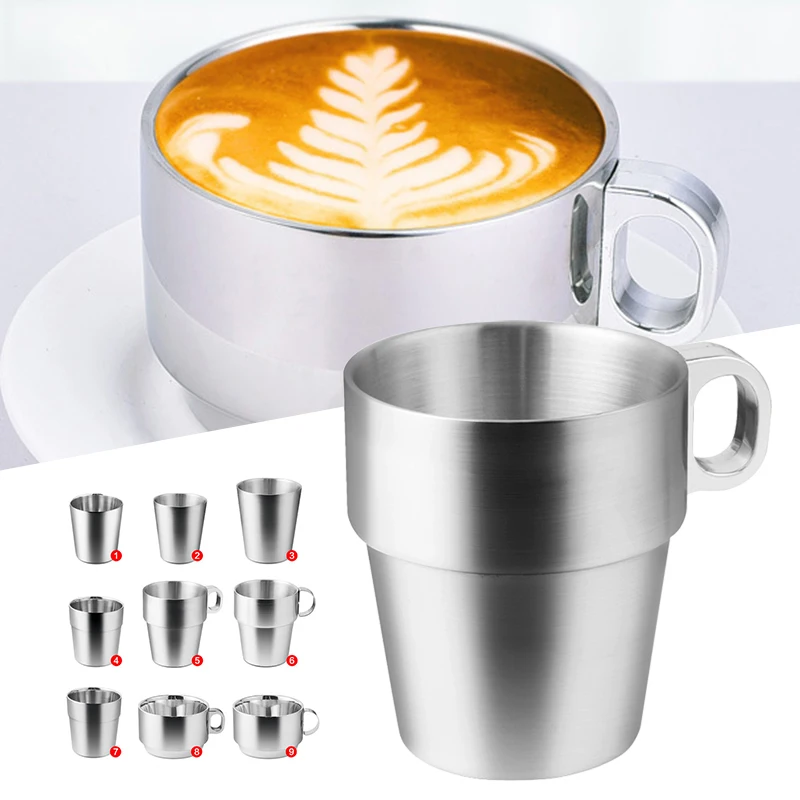stainless steel coffee cup thickened water cup Dual Layers Plain Metal Mug Cup shatterproof beer mug drinking Children's Cup
stainless steel coffee cup thickened water cup Dual Layers Plain Metal Mug Cup shatterproof beer mug drinking Children's Cup