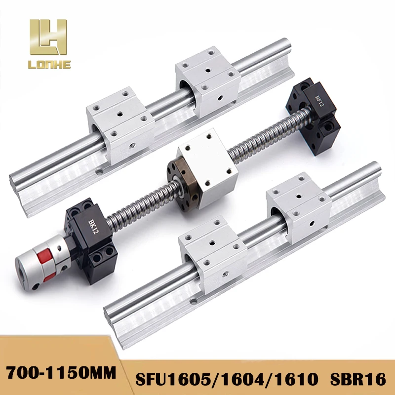 SBR16 линейная направляющая SBR16UU + SFU1605 / SFU1604 / SFU1610 шариковый винт L 700 -1150 мм гайка BKBF12 опорная муфта Корпус гайки для XYZ
SBR16 линейная направляющая SBR16UU + SFU1605 / SFU1604 / SFU1610 шариковый винт L 700 -1150 мм гайка BKBF12 опорная муфта Корпус гайки для XYZ