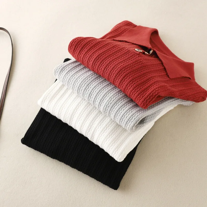 POLO collar button knitted sweater women pullovers autumn Korean chic Slim bottoming stretch soft sweater women jumpers tops
POLO collar button knitted sweater women pullovers autumn Korean chic Slim bottoming stretch soft sweater women jumpers tops