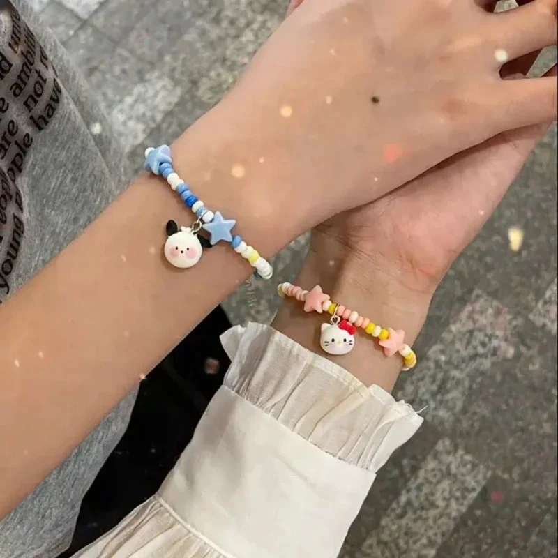 Kawaii Sanrio Anime Hello Kitty Pochacco Cute Cartoon Bracelet High Appearance Level Couple Bracelet Girly Heart Gift
Kawaii Sanrio Anime Hello Kitty Pochacco Cute Cartoon Bracelet High Appearance Level Couple Bracelet Girly Heart Gift