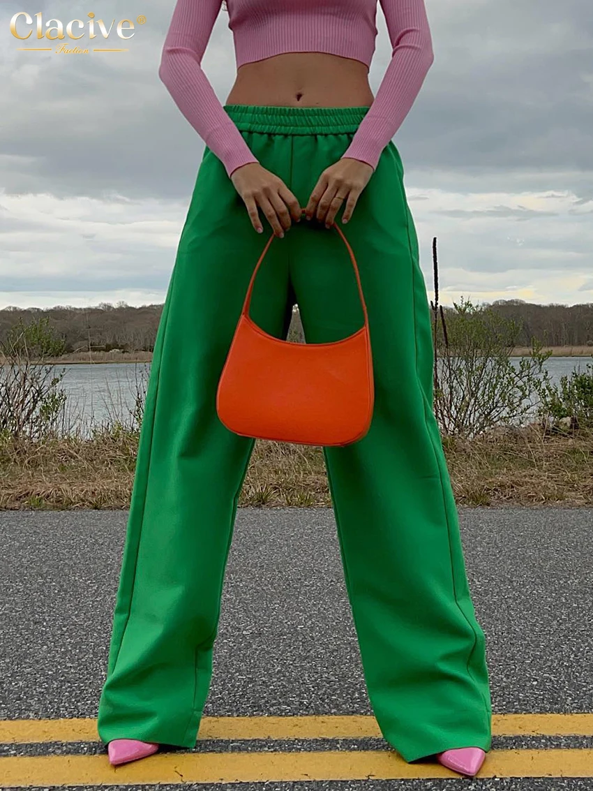 Clacive Fashion Loose Green Women'S Pants 2023 Elegant High Waist Full Length Sweatpants Female Casual Simple Straight Trousers
Clacive Fashion Loose Green Women'S Pants 2023 Elegant High Waist Full Length Sweatpants Female Casual Simple Straight Trousers