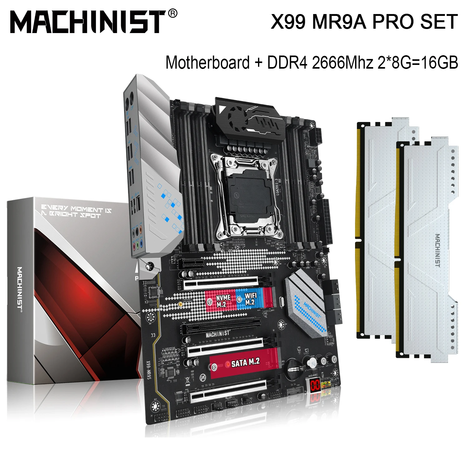 MACHINIST X99 MR9S материнская плата комбинированный комплект с 16 Гб (2*8G) DDR4 RAM память 2666 МГц NVME M.2 SATA M.2 USB 3,0 ATX
MACHINIST X99 MR9S материнская плата комбинированный комплект с 16 Гб (2*8G) DDR4 RAM память 2666 МГц NVME M.2 SATA M.2 USB 3,0 ATX