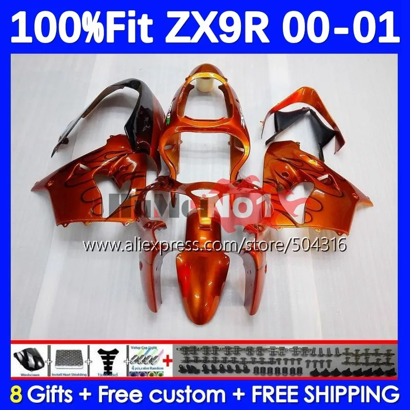 Injection Body For KAWASAKI NINJA ZX900 ZX 9R 900 CC 9 R 84MC.13 ZX9 R 900CC ZX-9R ZX9R 00 01 2000 2001 OEM Fairing orange black
Injection Body For KAWASAKI NINJA ZX900 ZX 9R 900 CC 9 R 84MC.13 ZX9 R 900CC ZX-9R ZX9R 00 01 2000 2001 OEM Fairing orange black