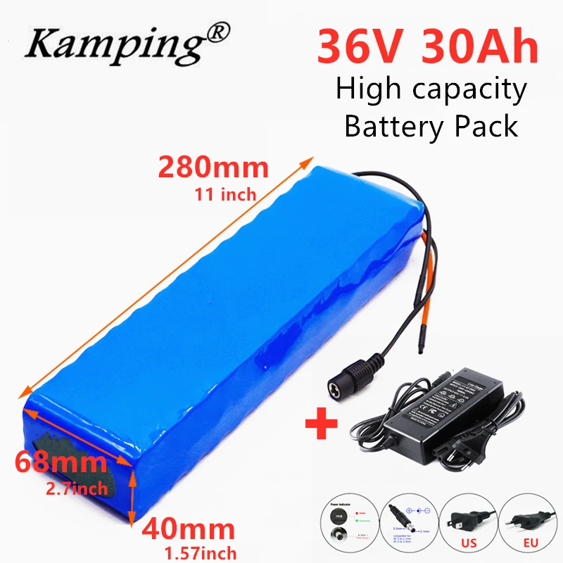 10S3P 36V 30Ah Battery Ebike Battery Pack 18650 Li-Ion Battery 500W High Power and Capacity 42V Motorcycle Scooter +42V Charger
10S3P 36V 30Ah Battery Ebike Battery Pack 18650 Li-Ion Battery 500W High Power and Capacity 42V Motorcycle Scooter +42V Charger